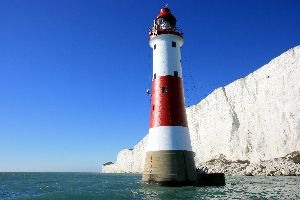 Beachy Head Lighthouse finishing the stripes