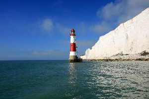 The Beachy Head Lighthouse new stripes