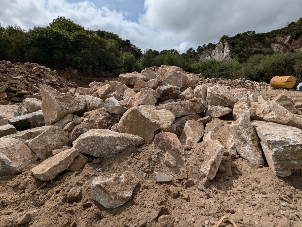 De Lank Quarry a working quarry