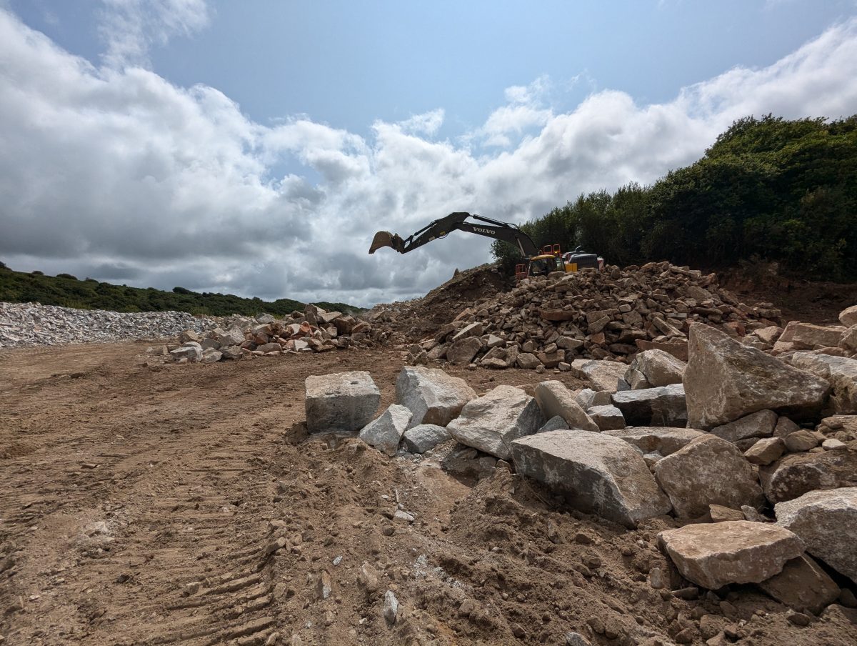 De Lank Quarry a working quarry