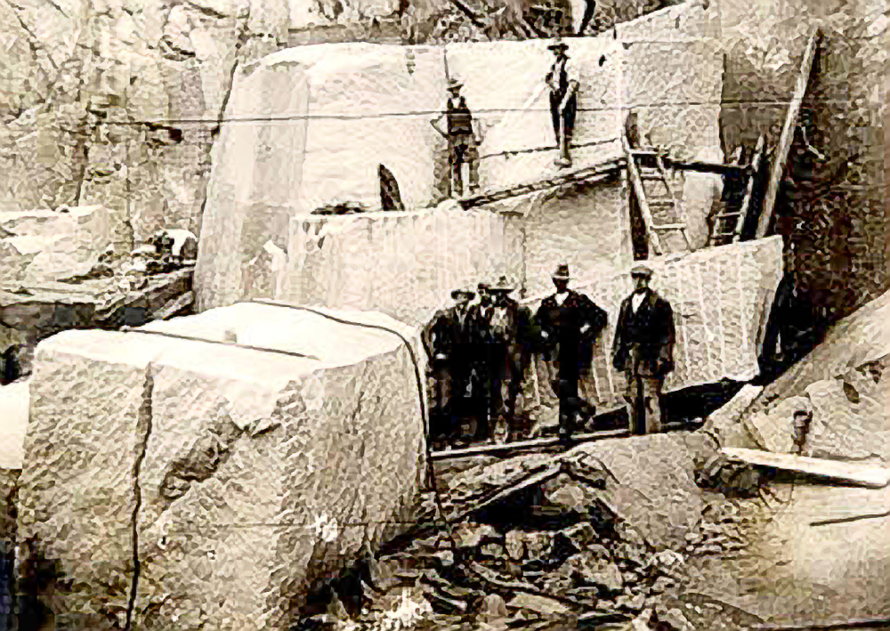 Quarry men at the De Lank Quarry near St Brewards in Cornwall