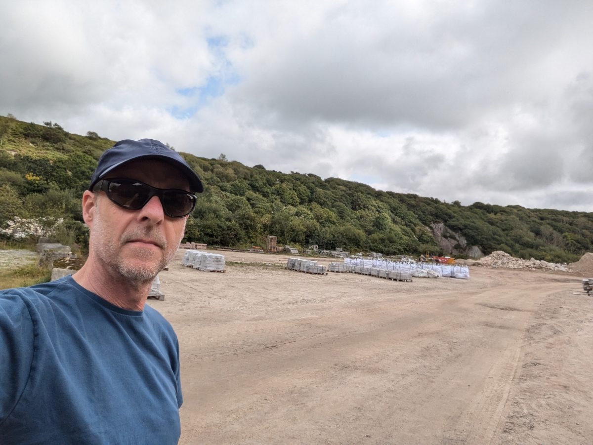 Rob Wassell at the De Lank Quarry in Cornwall
