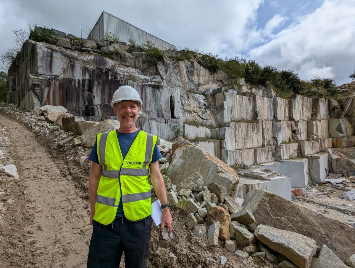 Rob Wassell at the De Lank Quarry in Cornwall